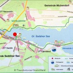 Karte Großer Seddiner See, Tauchen im Großer Seddiner See, Tauchen in Brandenburg