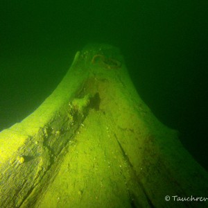 Werbellinsee, Kaffenkahnwrack "Kap Horn", Vorderkaffe