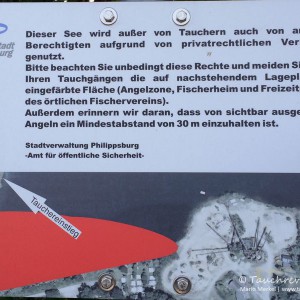 Brechtsee, Hinweisschild