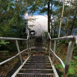 Treppe Einstieg, Tauchen im Steinbruch Wetro, Tauchen in Sachsen