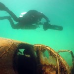 Fordm Autowrack, Tauchen im Kreidesee Hemmoor, Tauchen in Niedersachsen