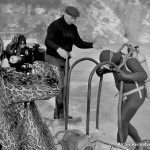 Dreharbeiten, Tauchen im Heinitzsee, Historisches Tauchen