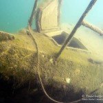 Kajütboot, Tauchen im Friedberger Baggersee, Tauchen in Bayern