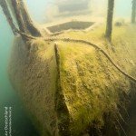 Kajütboot, Tauchen im Friedberger Baggersee, Tauchen in Bayern