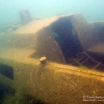 Kajütboot, Tauchen im Friedberger Baggersee, Tauchen in Bayern